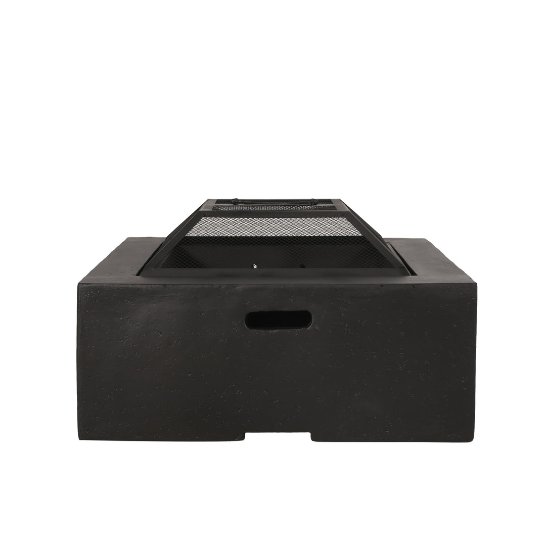29 Inch Square Wood-Burning Fire Pit for Outdoor Spaces