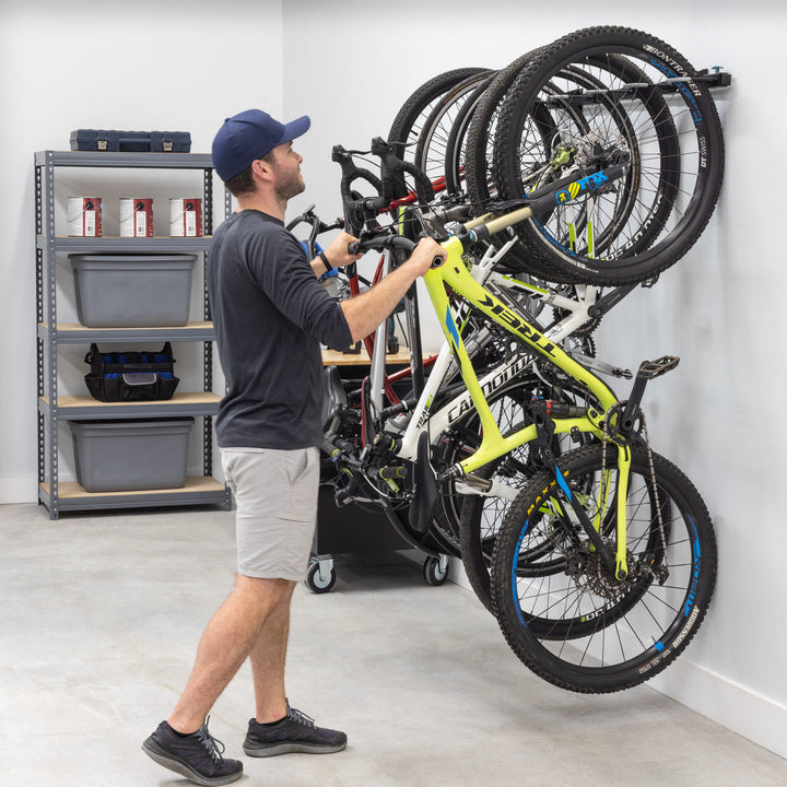 StoreYourBoard G-Bike | Adjustable Wall Storage System | Holds 5 Bikes