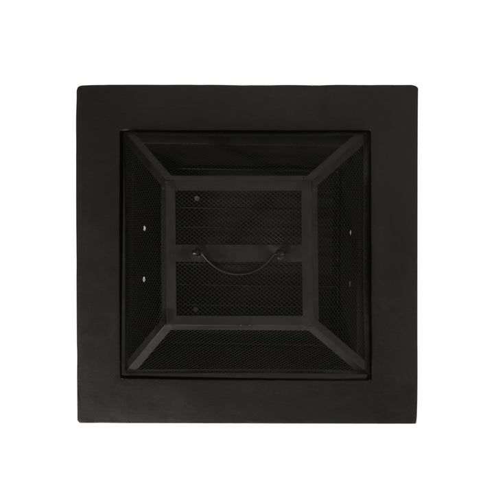 29 Inch Square Wood-Burning Fire Pit for Outdoor Spaces
