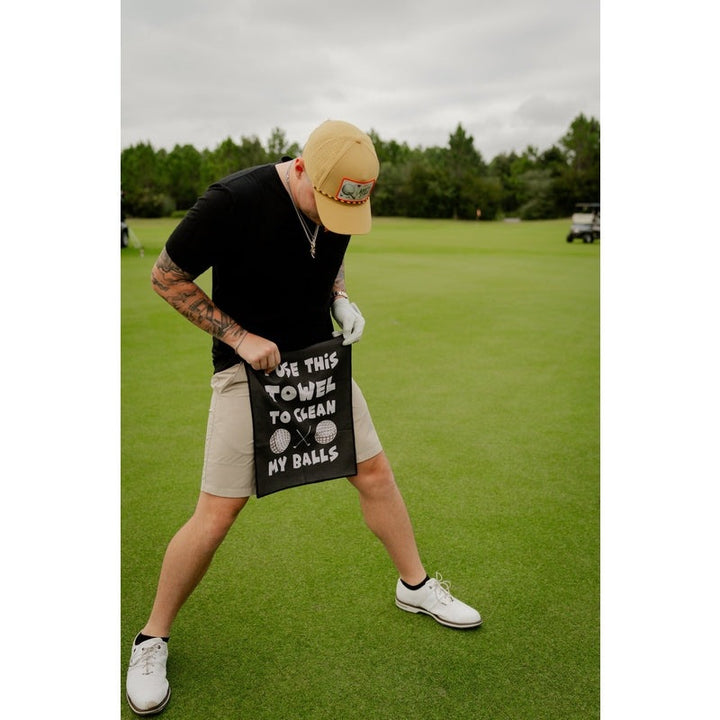 Shank it Golf Clean My Balls Golf Towel Funny Gag Gift