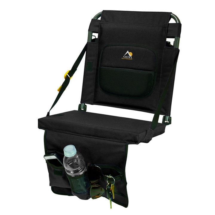 TRAPSKI GCI Outdoor BleacherBack Lumbar Stadium Chair with Padded Backrest