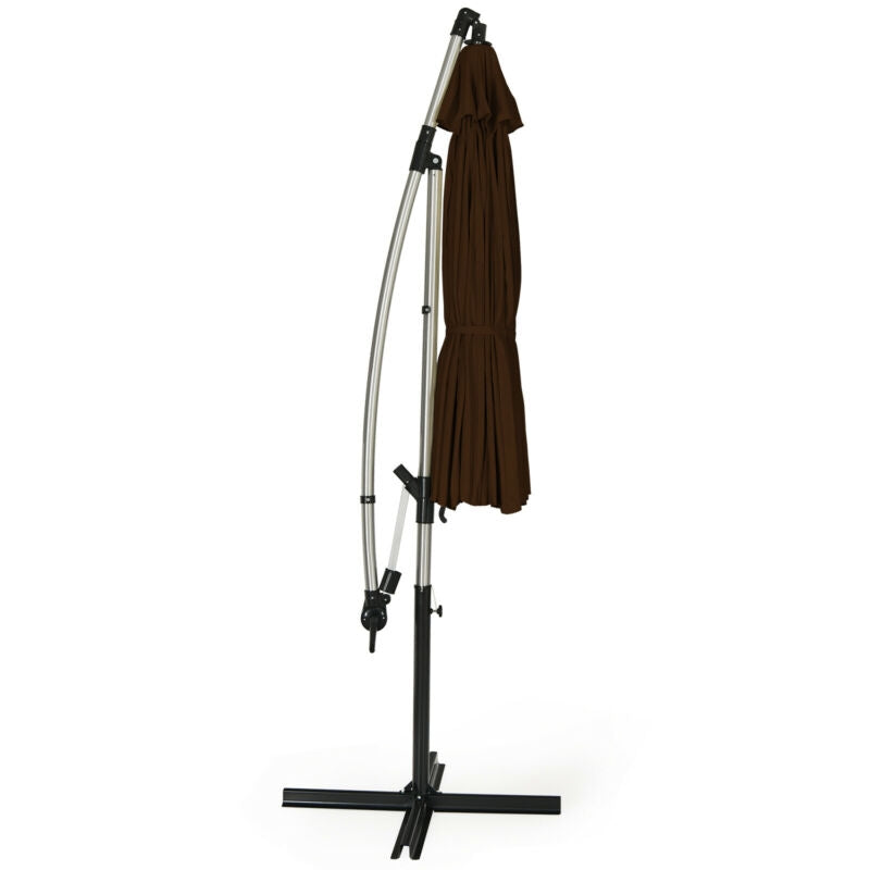 10 Feet Patio Offset Umbrella for Poolside and Garden