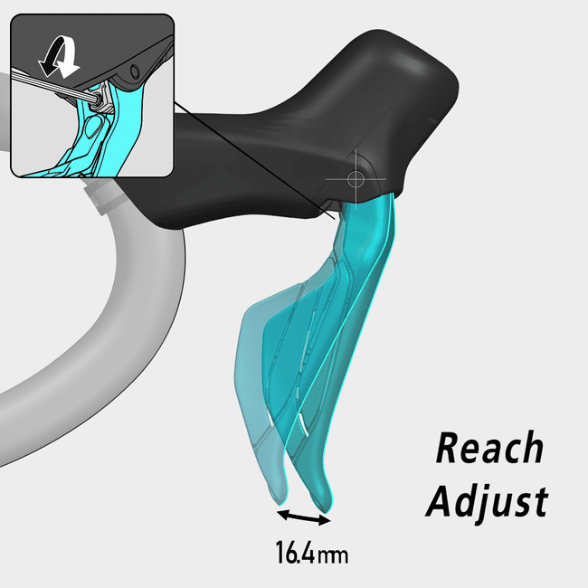 shimano 105 di2 st-r7170 wireless shift/hydraulic disc brake lever left 2-speed