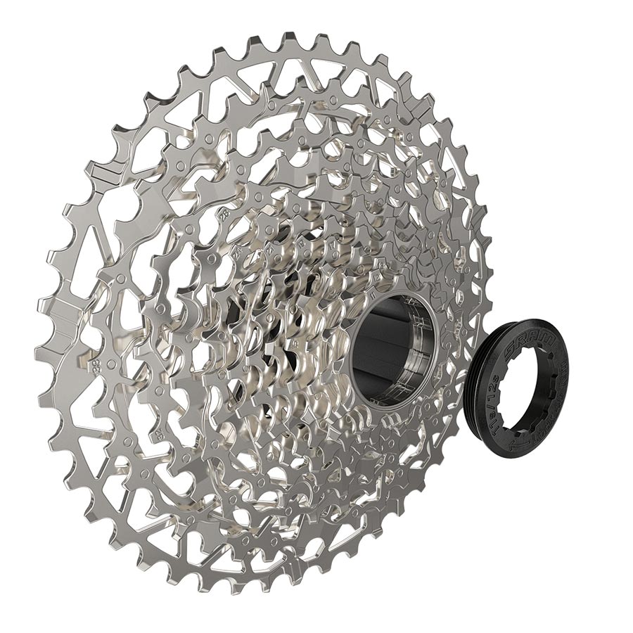 sram pg-1231 xplr 12 speed: nickel-chrome cassette 11-44t