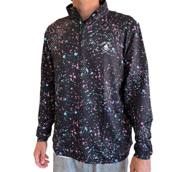 Shank it Golf Paint Splatter Quarter Zip