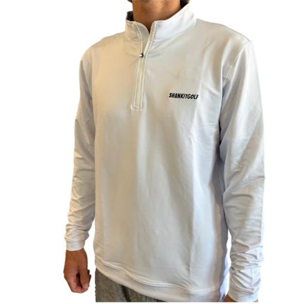 Shank it Golf White Quarter Zip