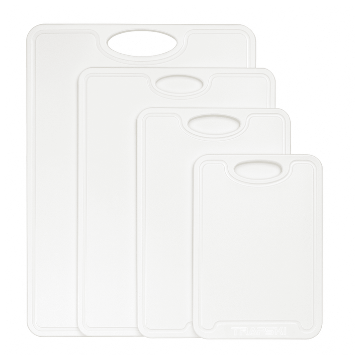 TRAPSKI Premium 1/2 Inch Thick HDPE Cutting Boards | Food-Grade Kitchen Prep Surface | Juice Grooves | Made in the USA