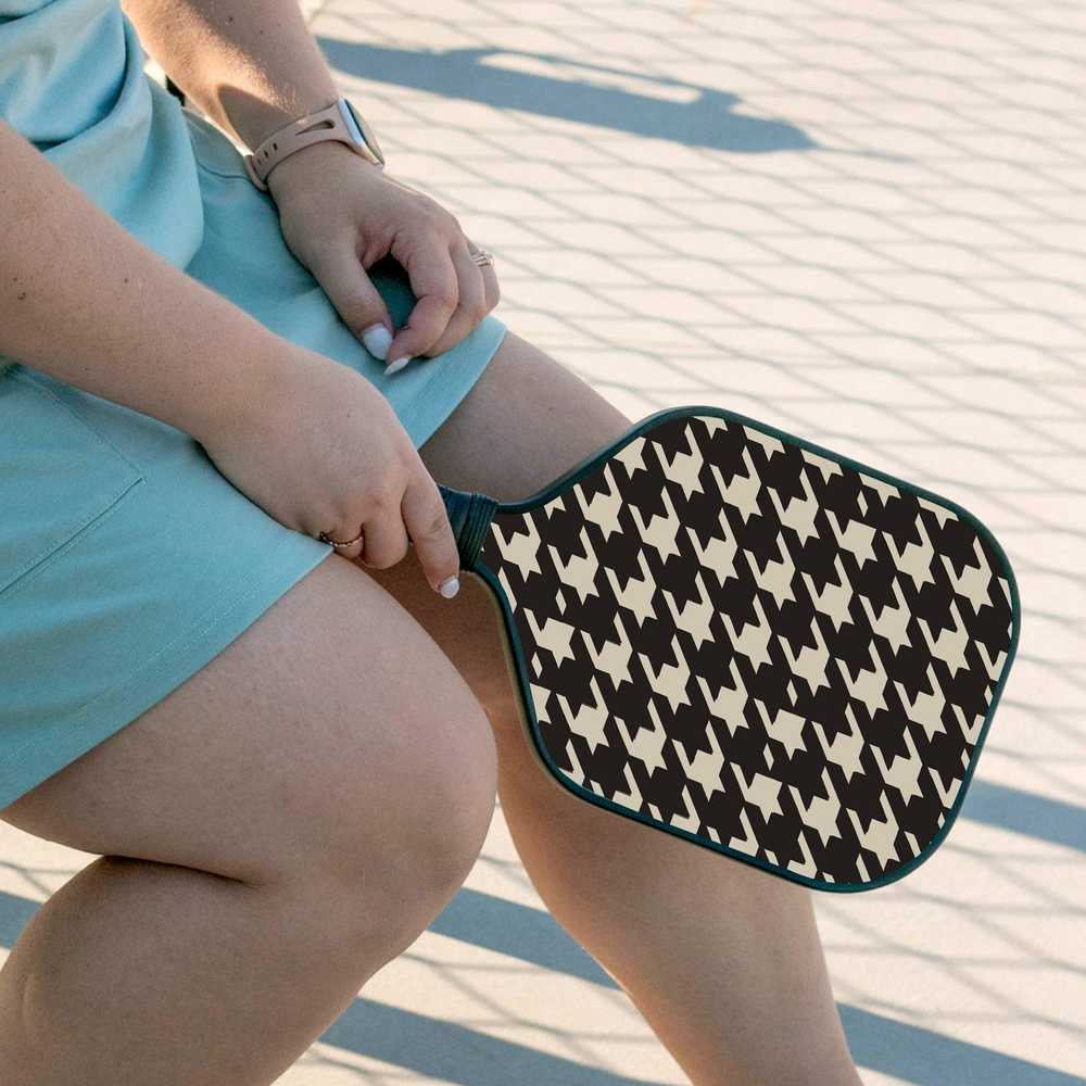 Classic Houndstooth Pickleball Paddle for All Players
