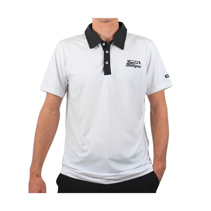 Shank it Golf Legalize Mulligans White Polo