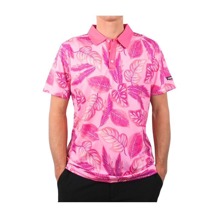 Shank it Golf Pink Floral Polo