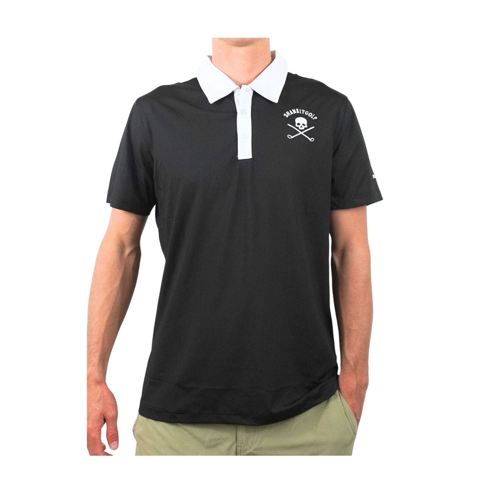 Shank it Golf Skull Golf Polo Black