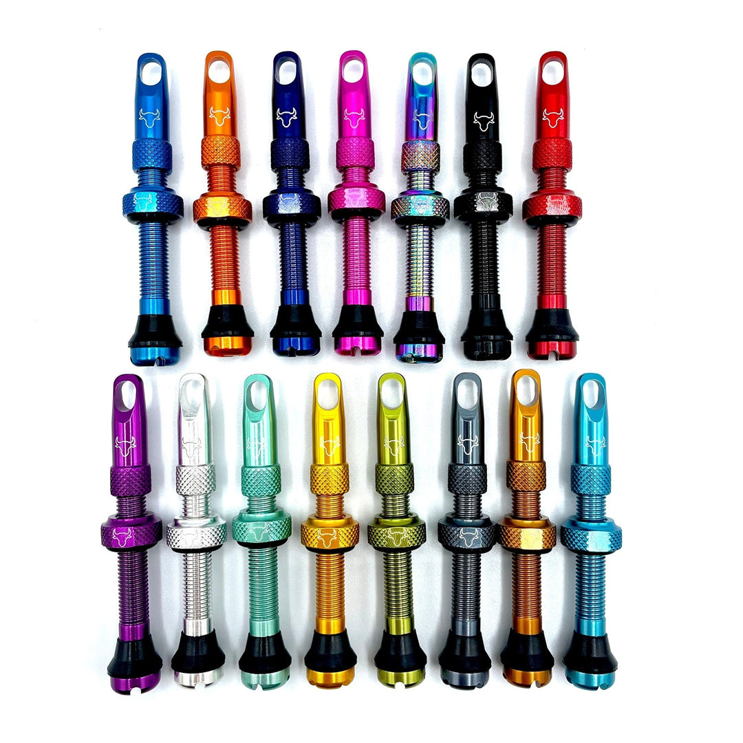 Hold Fast 42mm Insert Compatible Tubeless Valves in 16 Colors