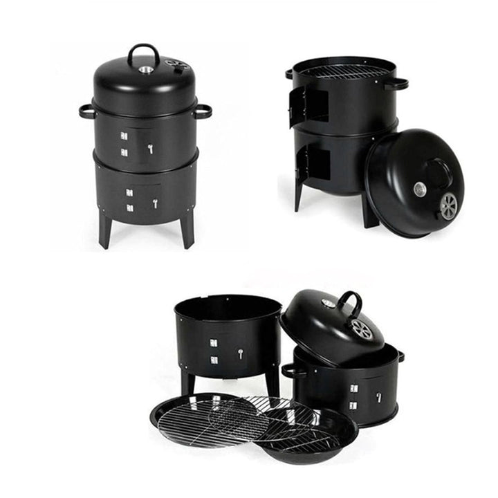 Double-Layer Charcoal Grill Stove for Outdoor Cooking