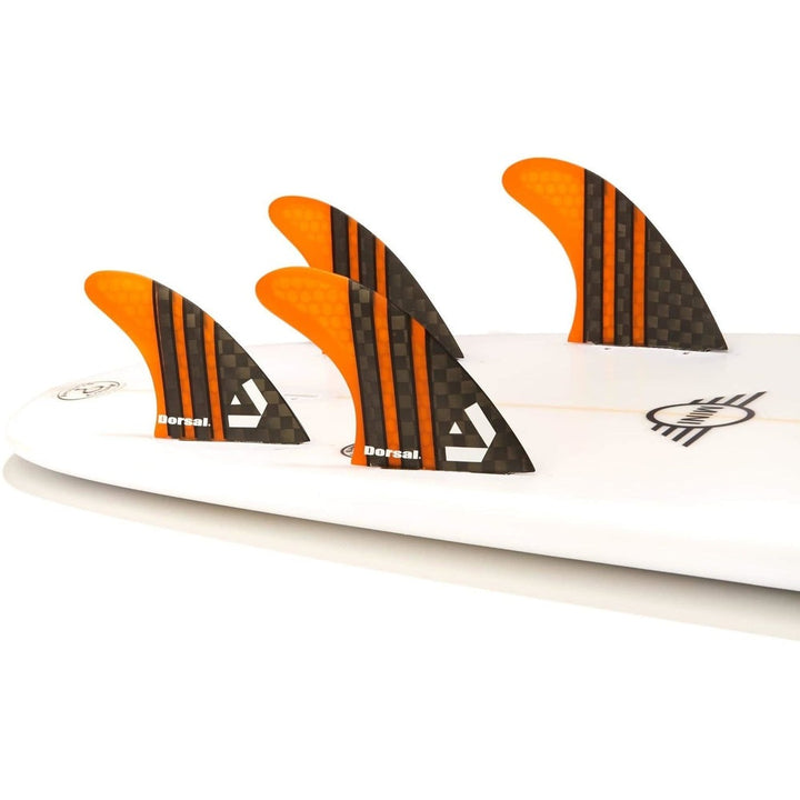 DORSAL Carbon Surfboard Fins Quad 4 Set FCS Compatible
