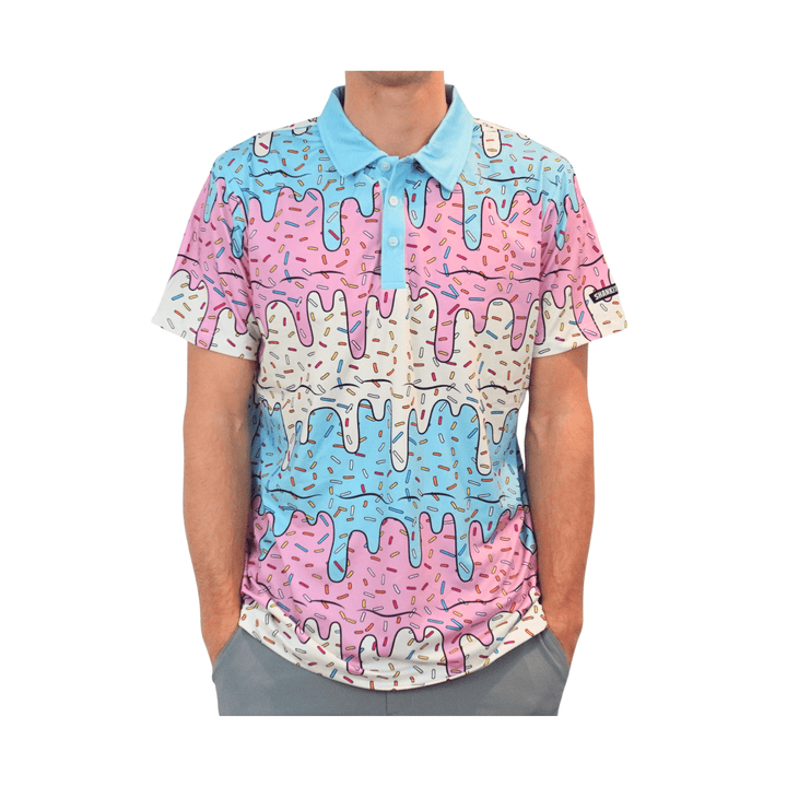 Shank it Golf Ice Cream Drip Polo