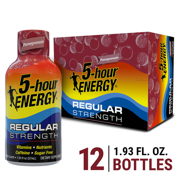 5-hour Energy Pomegranate Flavor Regular Strength 5-hour ENERGY Shots
