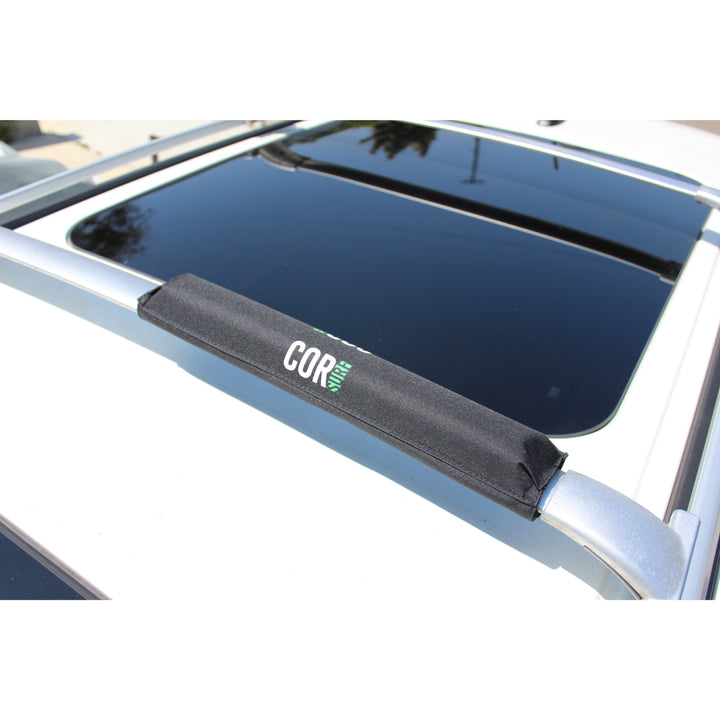 COR Surf Aero Roof Rack Pad with 10' Scratch-Resistant Tie Downs Flat Bars