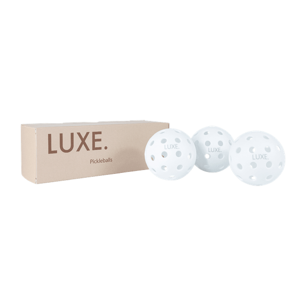 LUXE White Pickleballs - Pack of 3