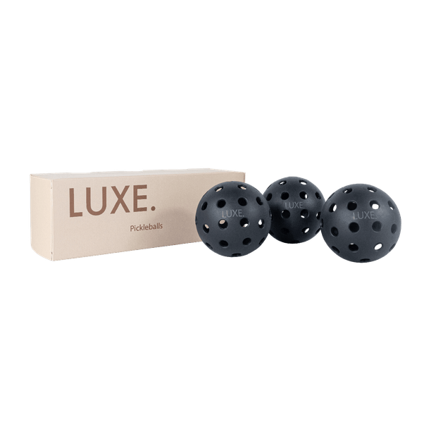 LUXE Black Pickleballs - Pack of 3