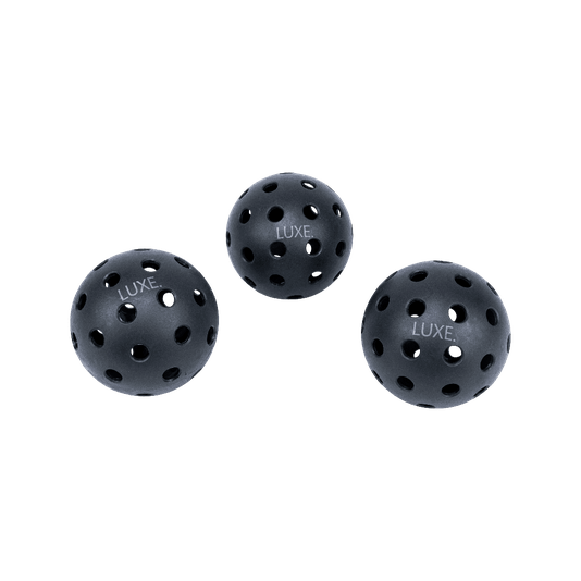 LUXE Black Pickleballs - Pack of 3