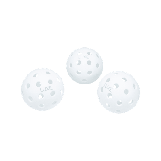 LUXE White Pickleballs - Pack of 3