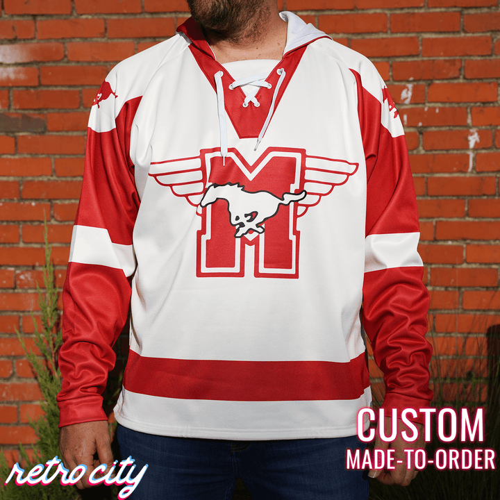 Hamilton Mustangs Youngblood Custom Lace-Up Hockey Hoodie Sweater