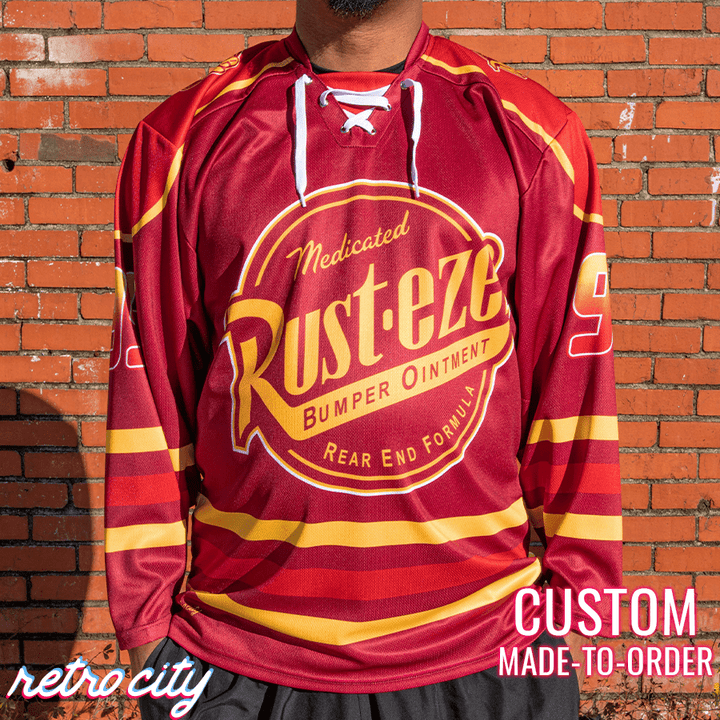 Custom Hockey Jersey Rust-eze Radiator Springs