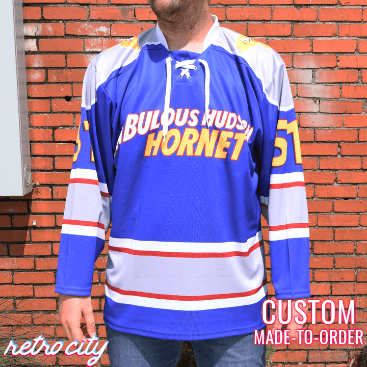 Hudson Hornet Lace-up Hockey Jersey Sweater