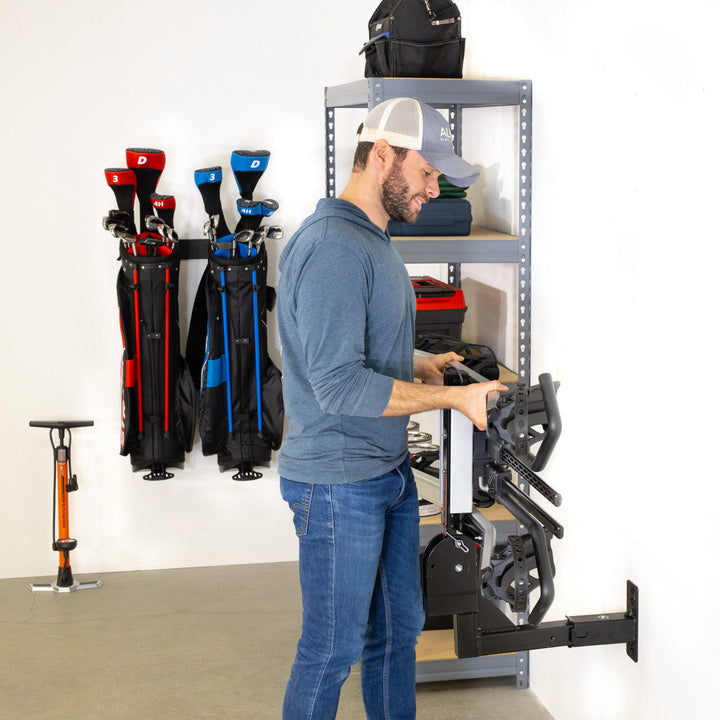 2" Hitch Wall Mount Rack for Efficient Bike Storage