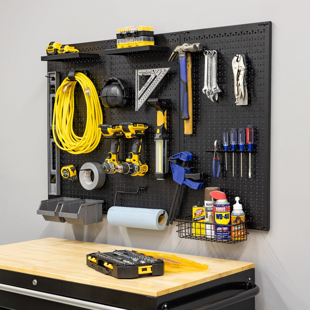 51" x 32" Pegboard Tool Organizer with Attachments