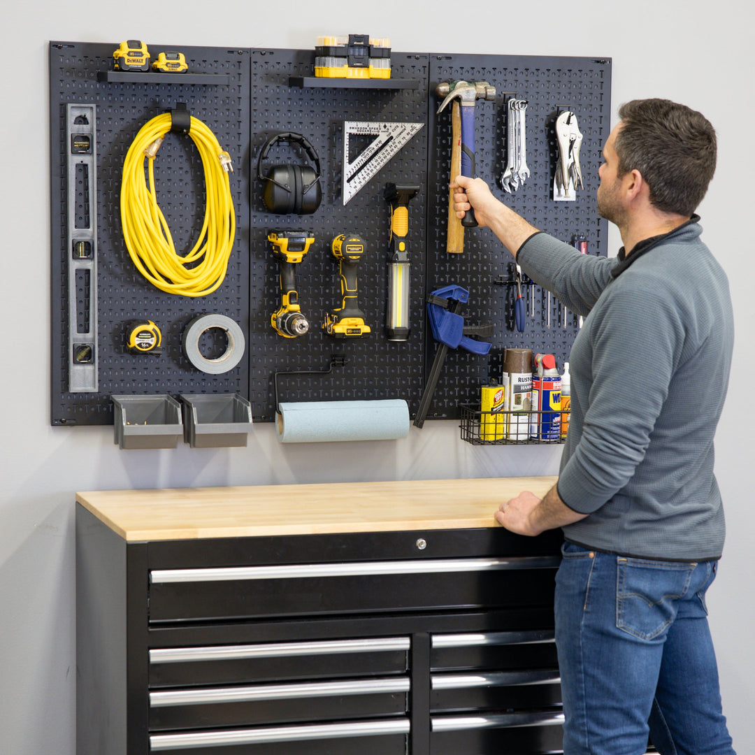 51" x 32" Pegboard Tool Organizer with Attachments