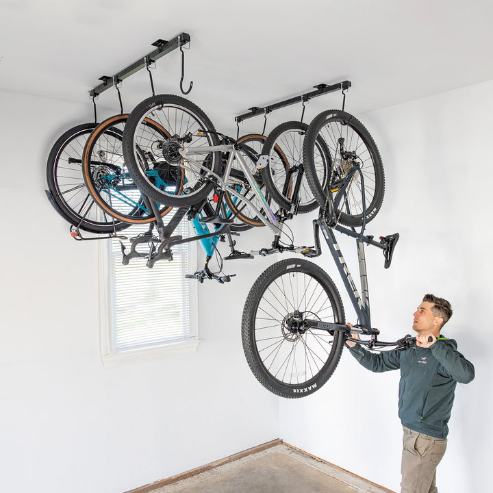 StoreYourBoard G-Bike Ceiling | Adjustable Ceiling Storage System | Holds up to 8 Bikes