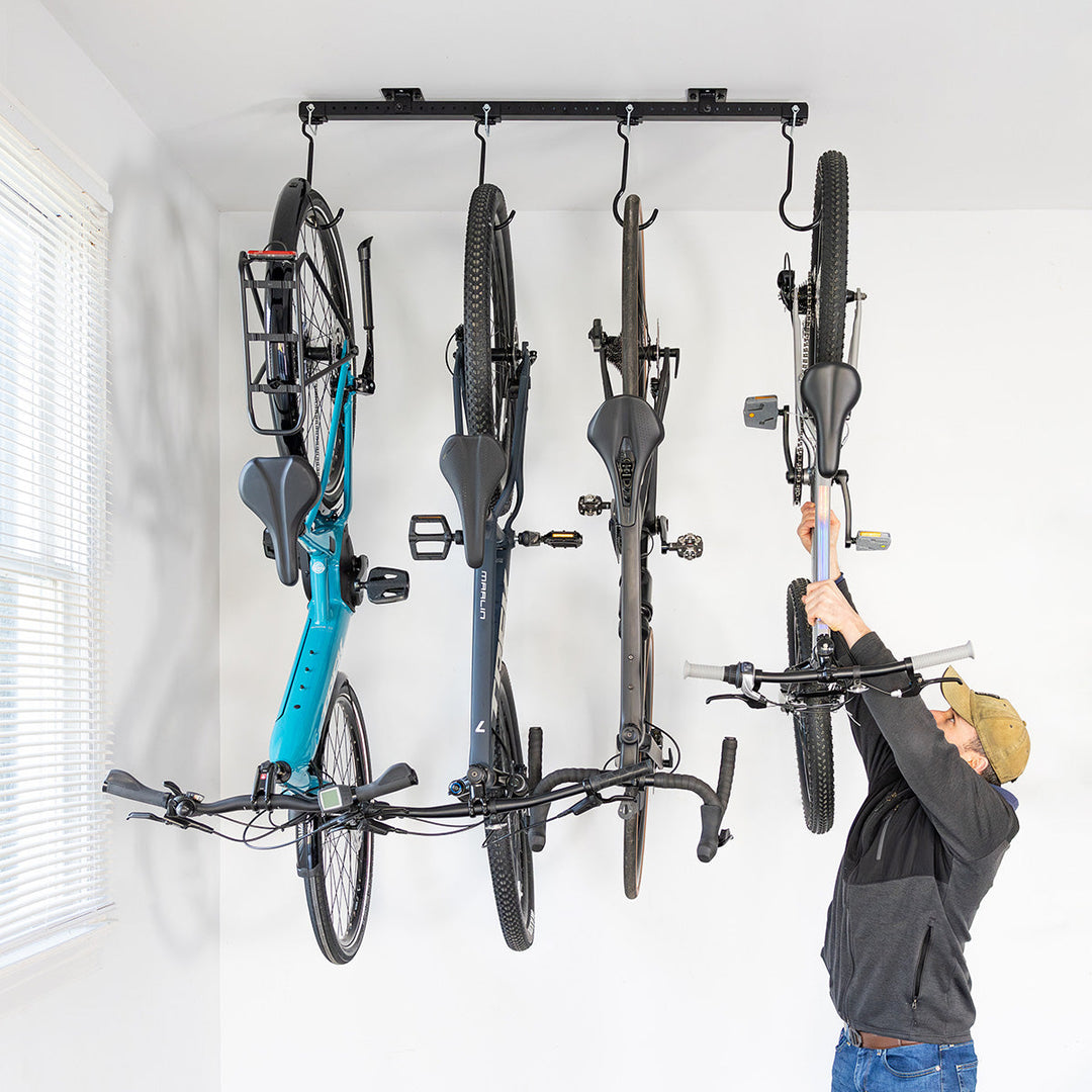 StoreYourBoard G-Bike Ceiling | Adjustable Ceiling Storage System | Holds up to 8 Bikes