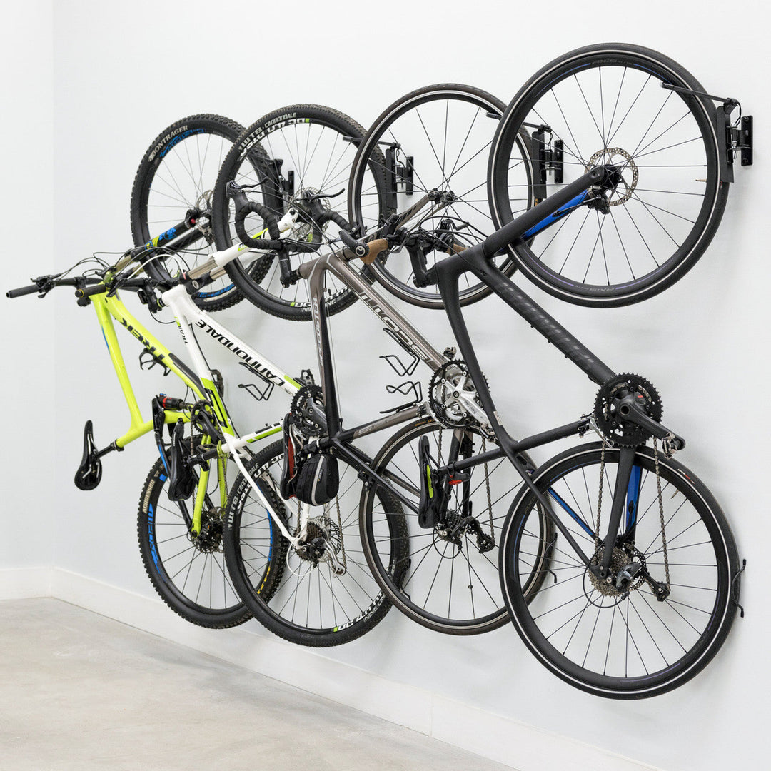 StoreYourBoard Swivel Mount Bike Storage Rack | 4 Bicycle | Garage Wall Hook