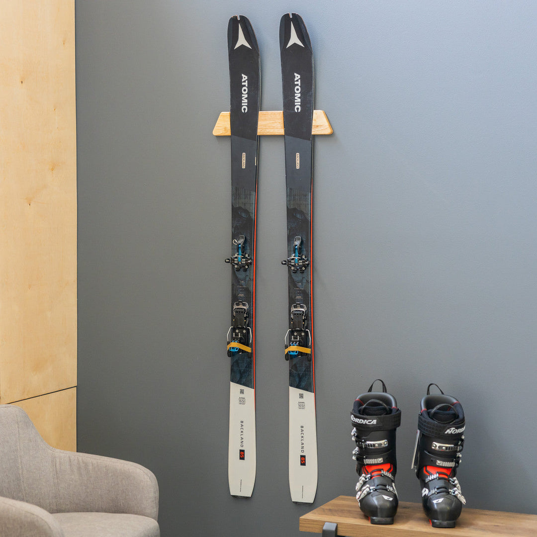 Vail Ski Display | Minimalist Wood Ski Rack