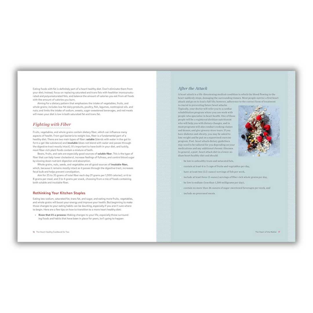 The Heart Healthy Cookbook for Two: 125 Perfectly Portioned Low Sodium, Low Fat Recipes Spiral Bound