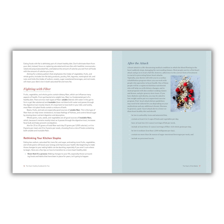 The Heart Healthy Cookbook for Two: 125 Perfectly Portioned Low Sodium, Low Fat Recipes Spiral Bound