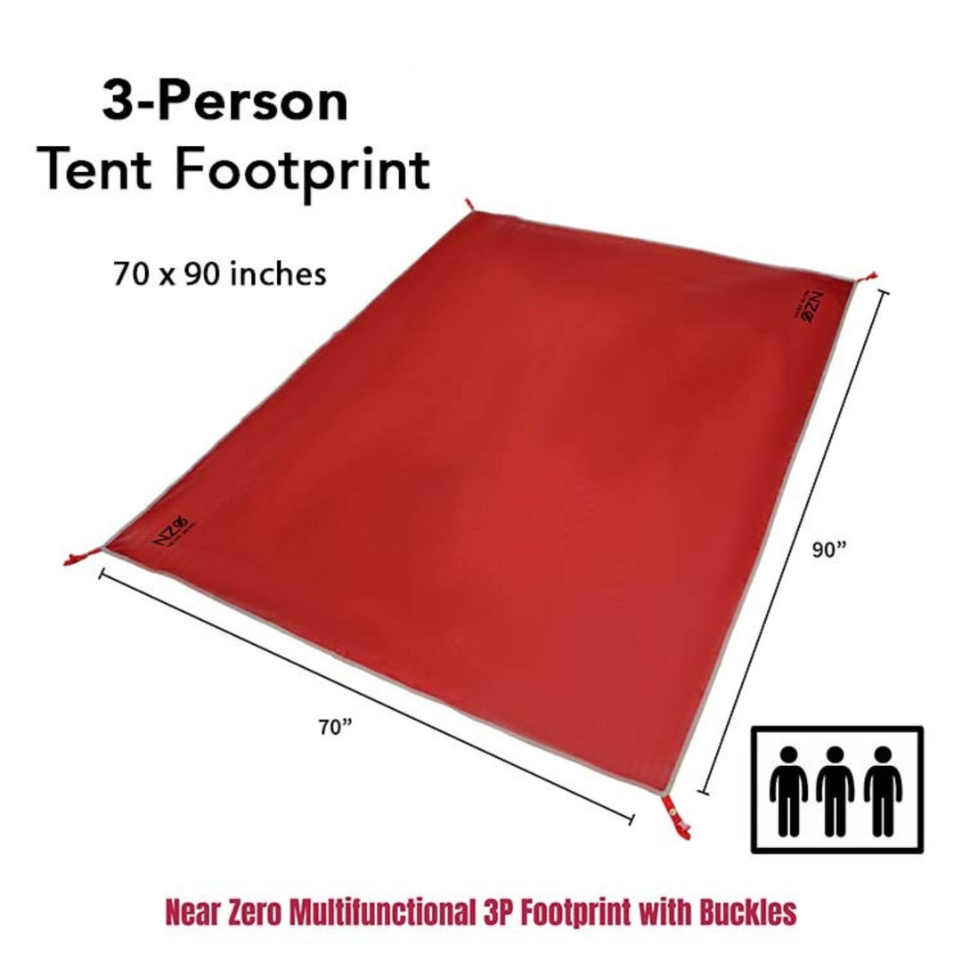 Near Zero Outdoor Gear 3P Footprint/Ground Tarp for 3-Person Tent