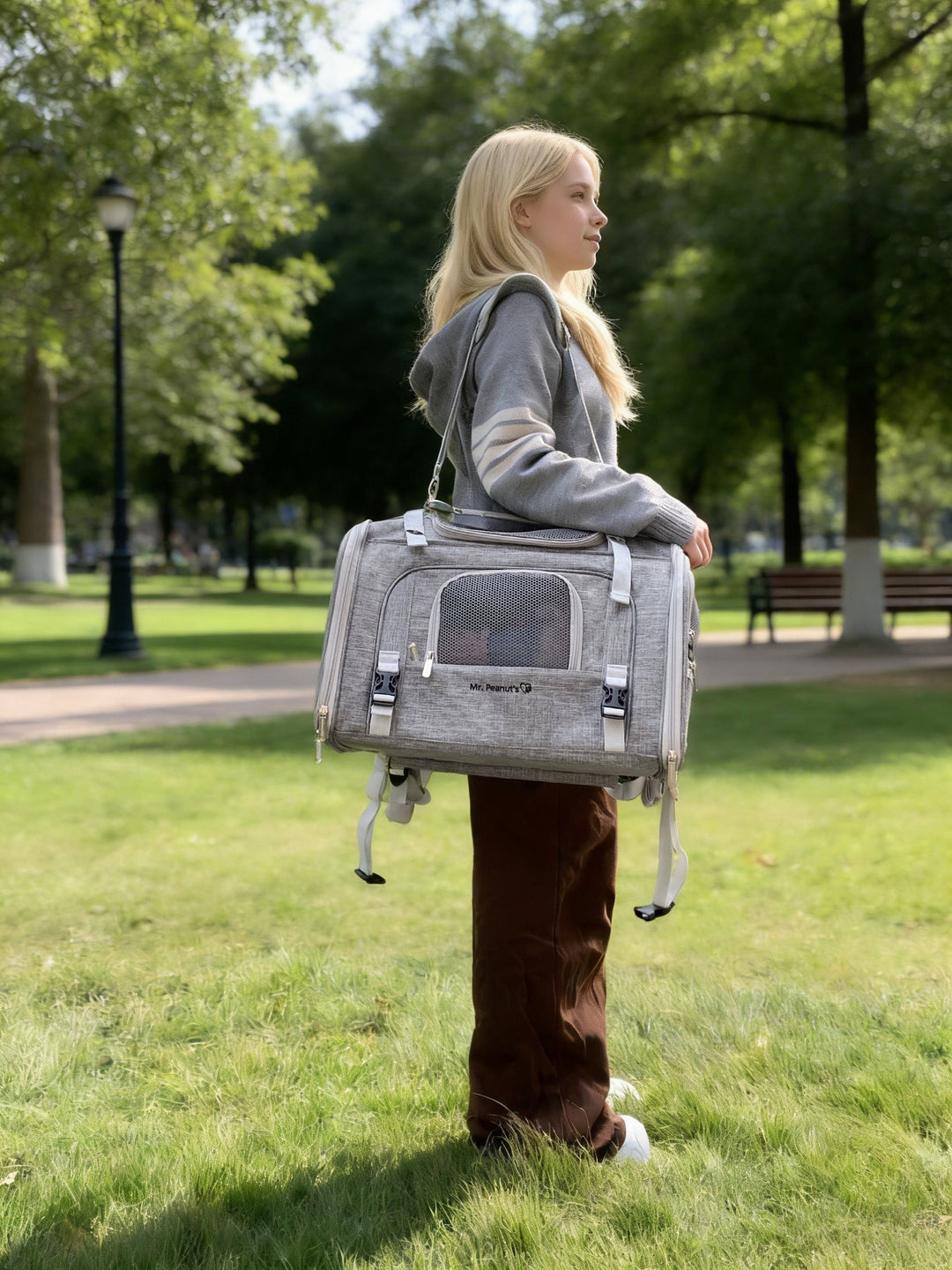 Mr. Peanut's Monterey Series Airline Compliant Horizontal Backpack Pet Carrier