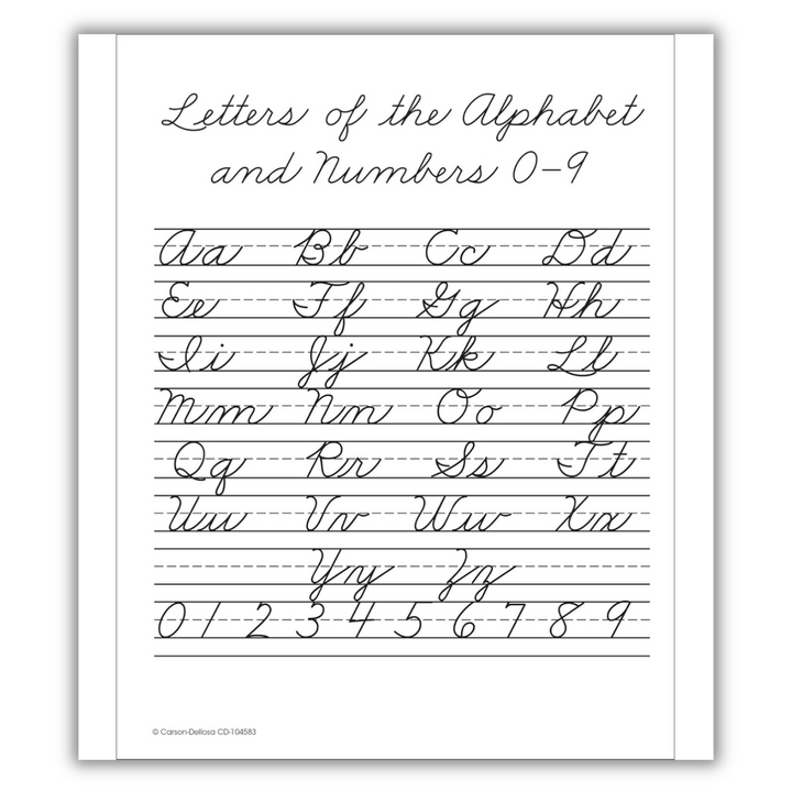 Carson Dellosa Beginning Traditional Cursive Handwriting Workbook for Kids, Handwriting Practice for Cursive Alphabet and Numbers Spiral Bound