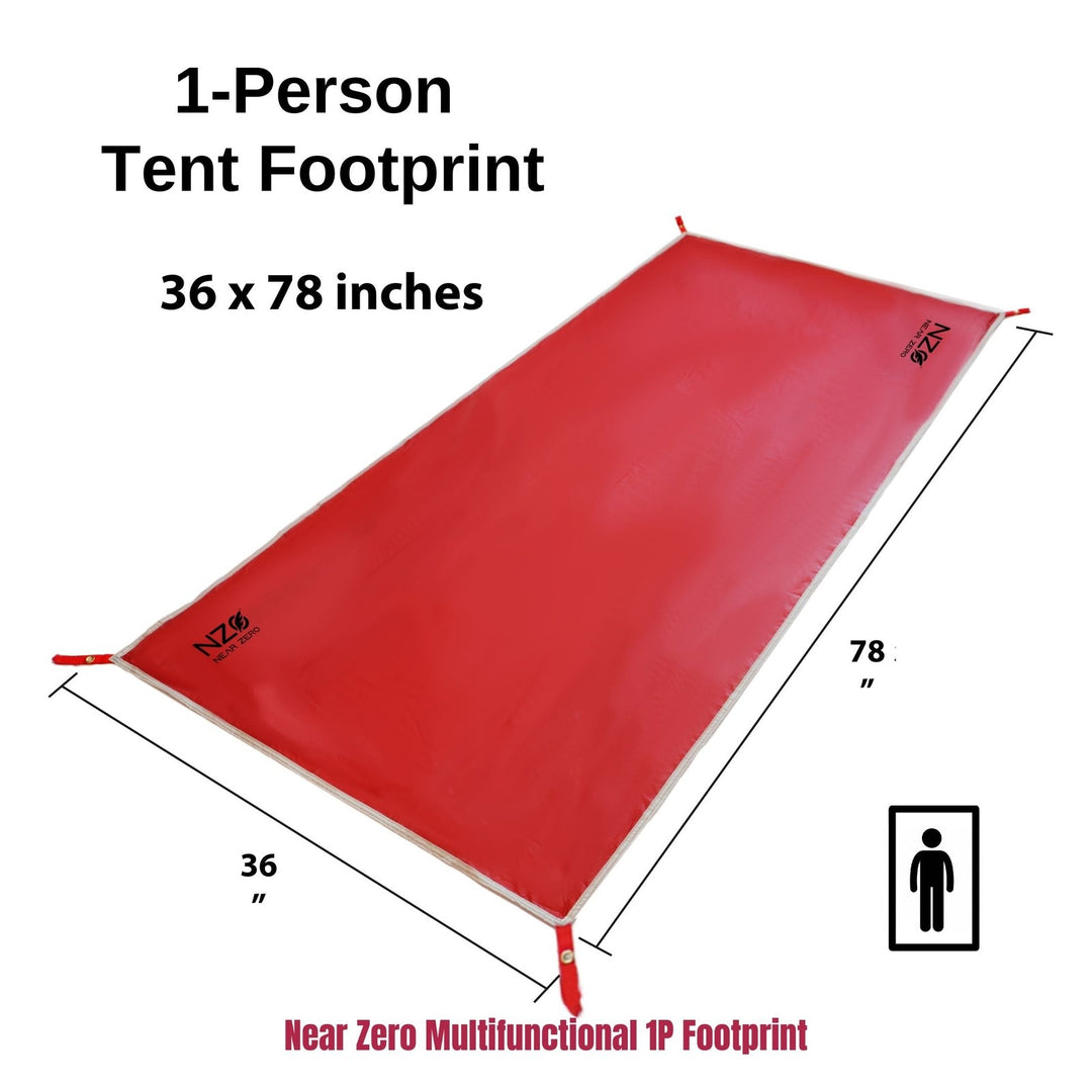 Near Zero Outdoor Gear 1P Footprint/Ground Tarp for 1-Person Tent