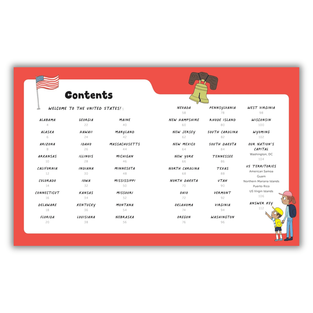 Fun with 50 States: A Big Activity Book for Kids about the Amazing United States Spiral Bound