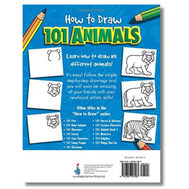 How to Draw 101 Animals Spiral Bound