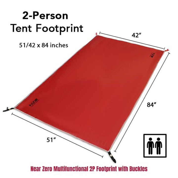 Near Zero Outdoor Gear 2P Footprint/Ground Tarp for 2 Person Tent