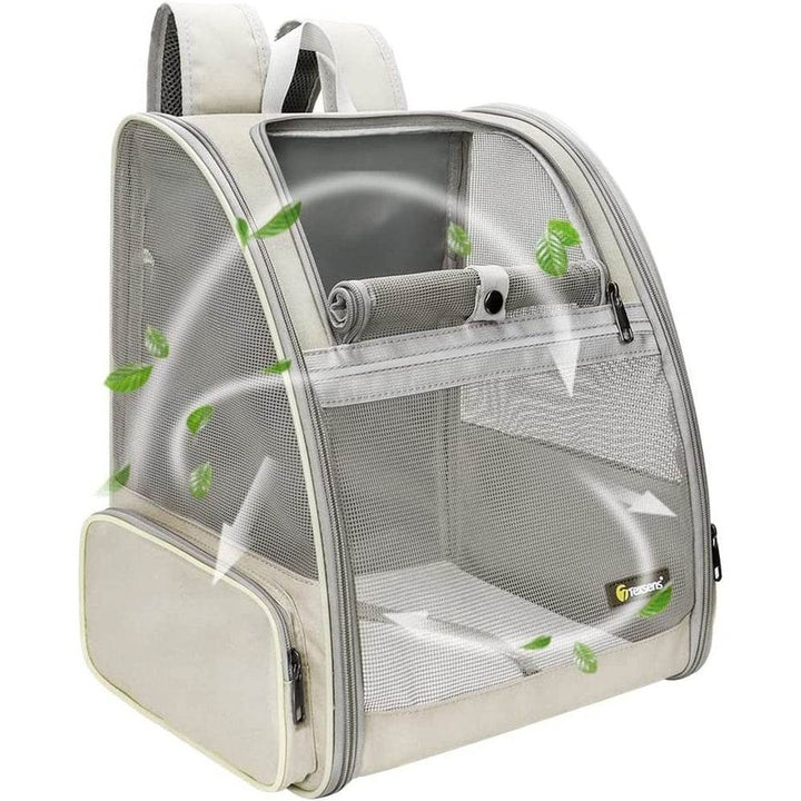 Texsens Innovative Traveler Bubble Backpack Pet Carriers for Cats and Dogs Black