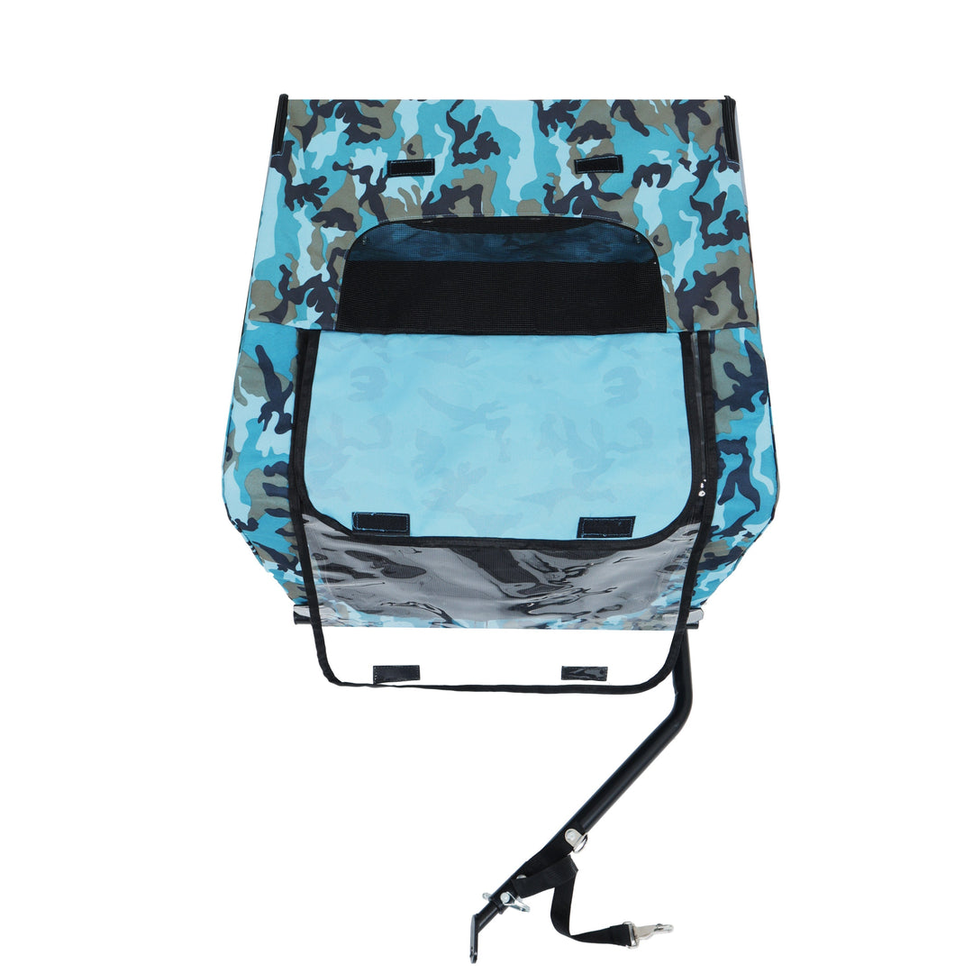 Outdoor Heavy Duty Collapsible Pet Bike Trailer with 16-Inch Wheels