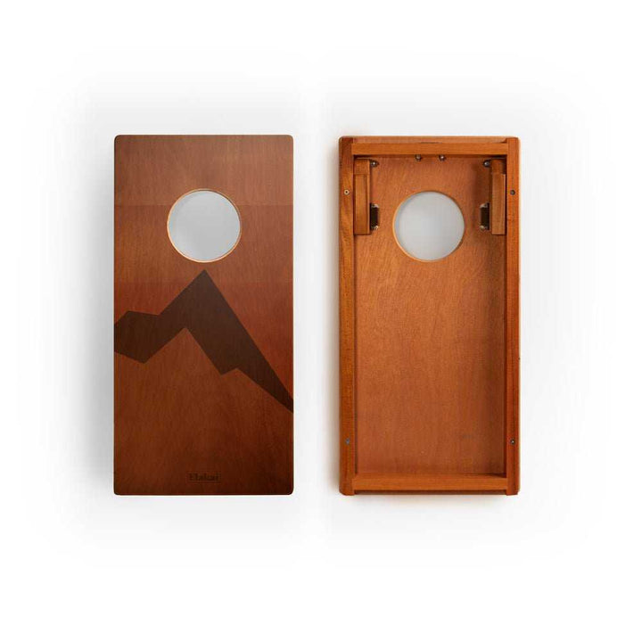 Graphic Wood Travel Cornhole Set | Modern Angle Collection