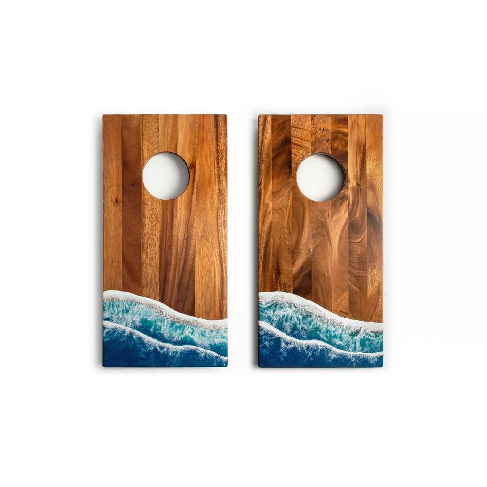 1ft x 2ft Travel Cornhole Set - Beach Wave