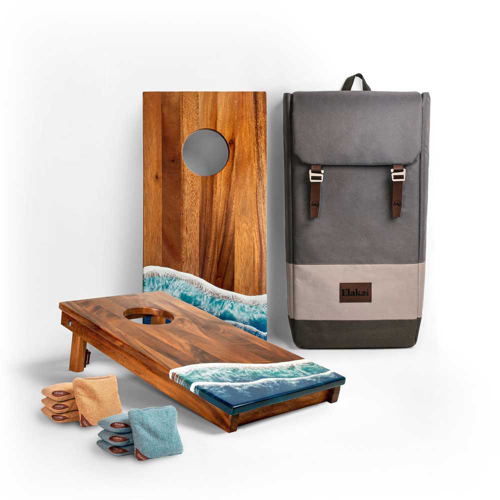 1ft x 2ft Travel Cornhole Set - Beach Wave