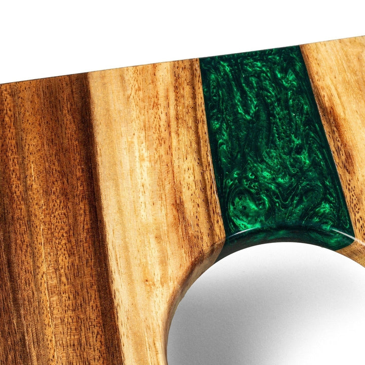1ft x 2ft Resin & Wood Travel Cornhole Set | Live Edge River Collection